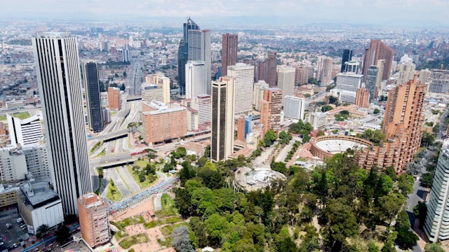 Vista de la ciudad de bogotá